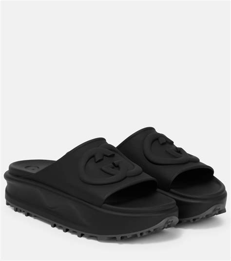 gucci rubber sliders|Gucci slides clearance.